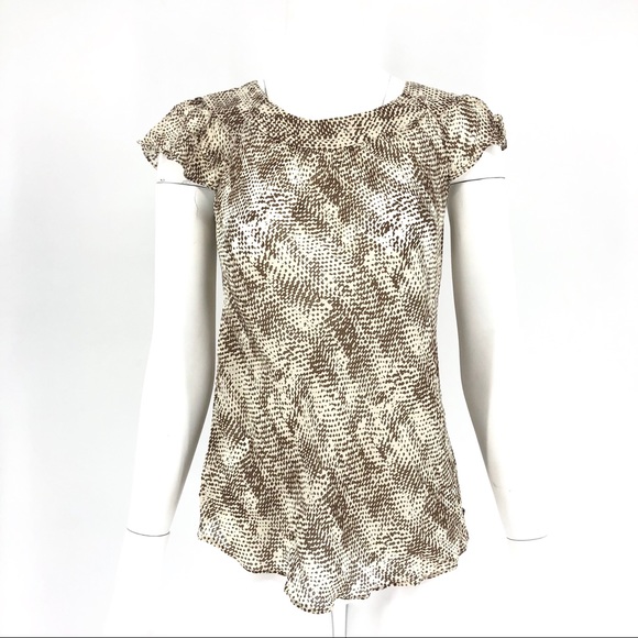 Banana Republic dotted print silk blouse s - Picture 1 of 5